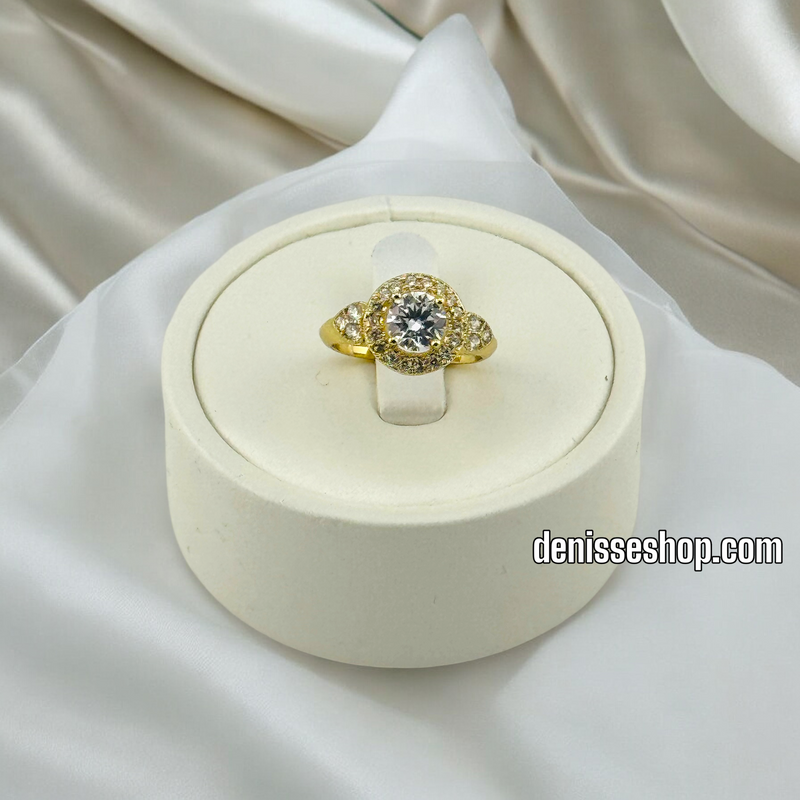 14K WOMEN/GIRL WHITE STONE RING RG281