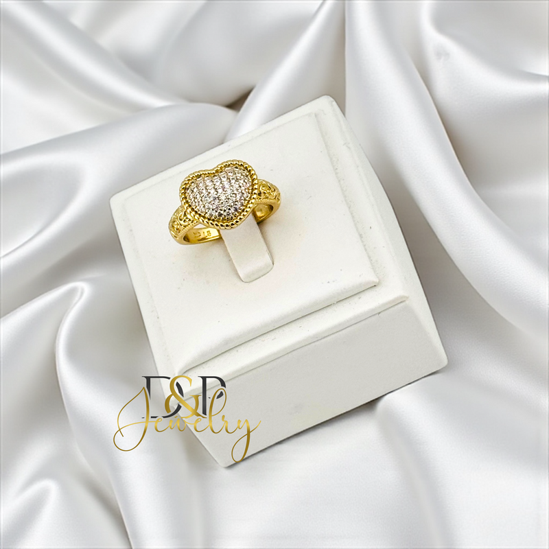 14K HEART RING RG418