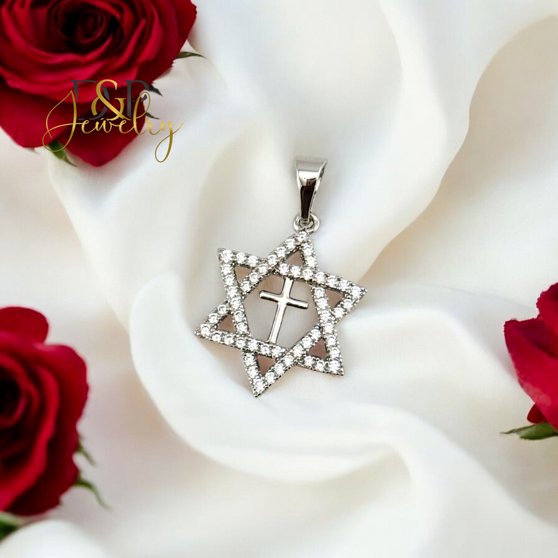 SILVER DAVID STAR PENDANT P802