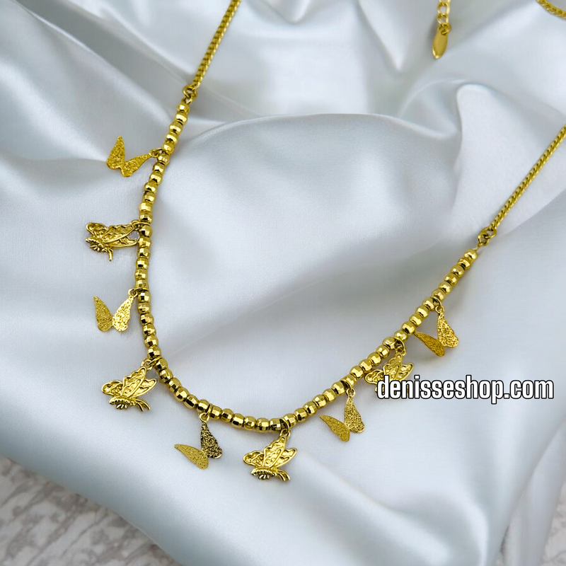 14K BUTTERFLY NECKLACE N135