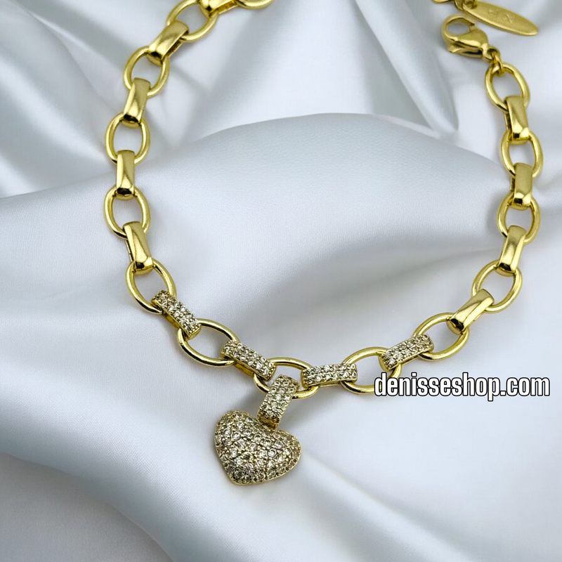 14K /WOMAN CUTE HEART BRACELET BR601