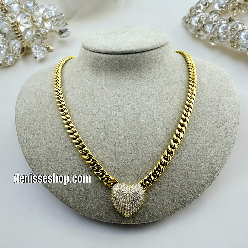 14K HEART NECKLACE SET N10