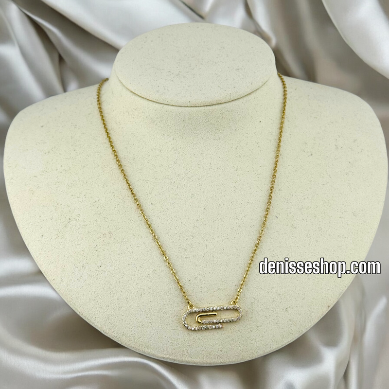 14K / WOMEN PAPER CLIP NECKLACE N113