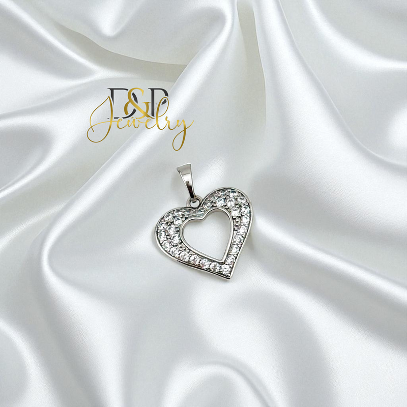 14K SILVER/HEART PENDANT P921
