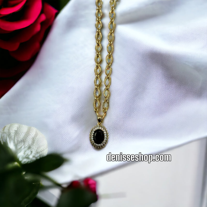 14K Elegant Black Pendant P196 (chain not included)