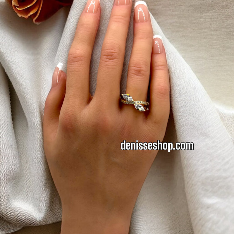 14K WHITE RING RG121