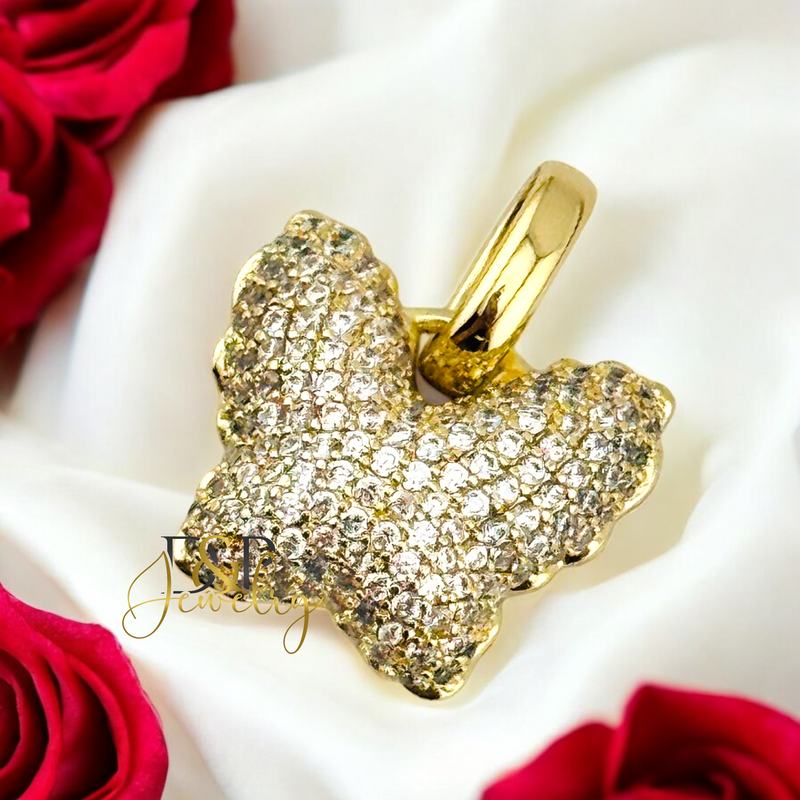 14K FAT BUTTERFLY PENDANT P823