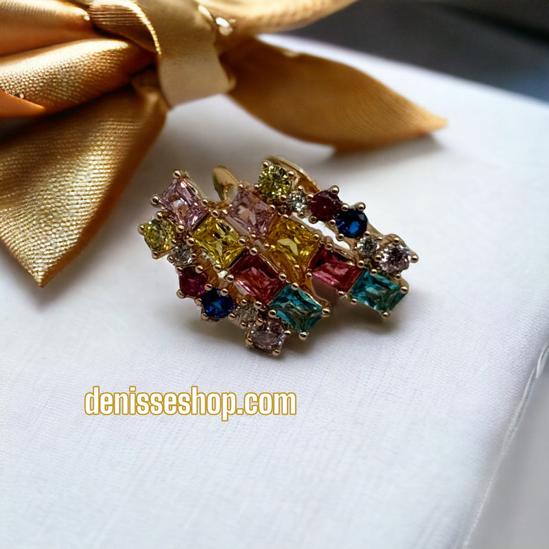 18K COLORFUL EARRING E278