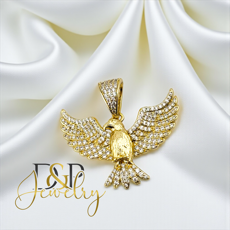 14K GOLD/EAGLE PENDANT P929
