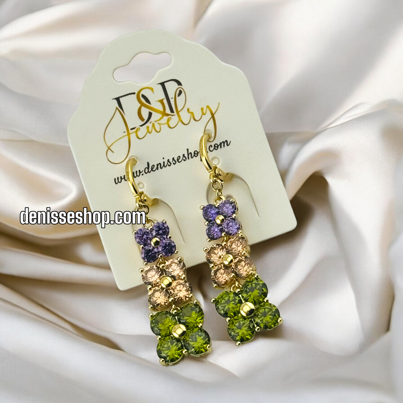 14K COLORFUL EARRING E646