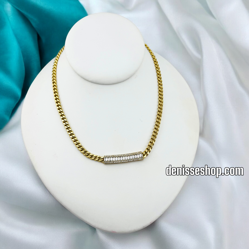 14K ELEGANT CUBAN NECKLACE N222