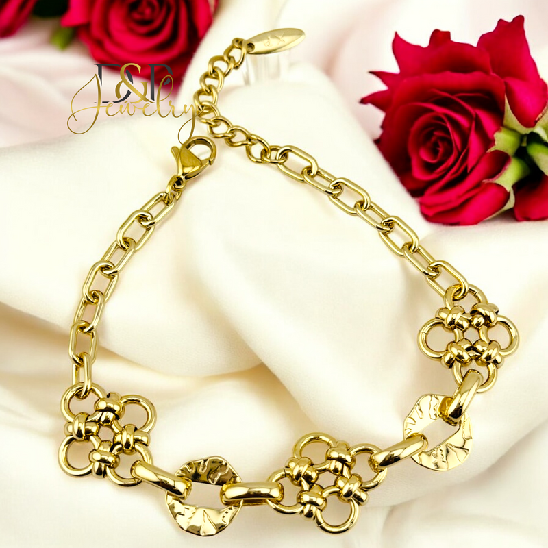 14K CLOVER DESIGN BRACELET BR706