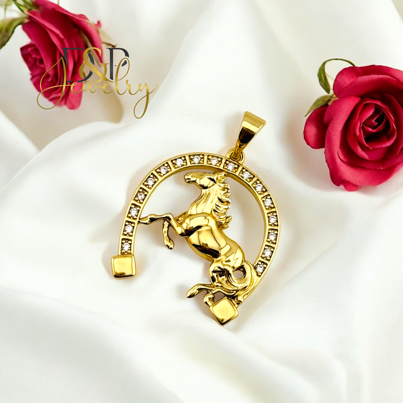 14K HORSE MEN PENDANT P432