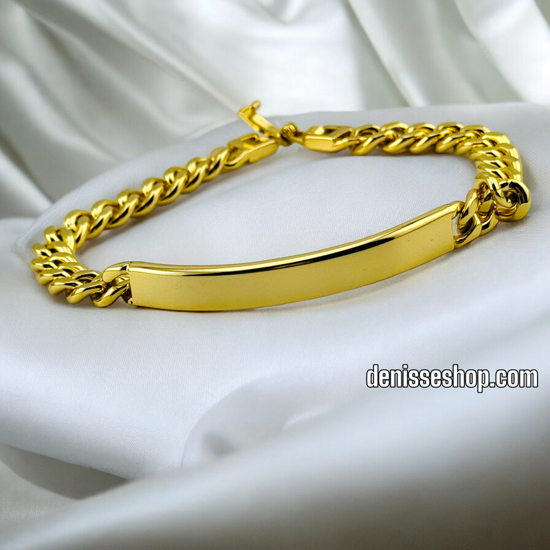 14K GOLD CUBAN BRACELET BR478