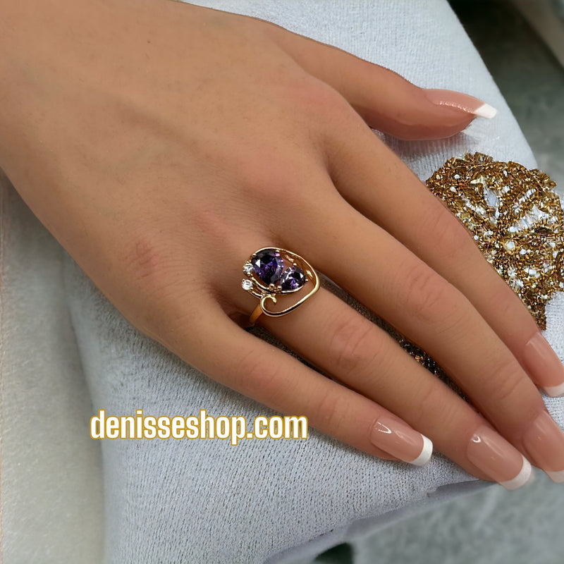 14k Purple Butterfly Ring RG66