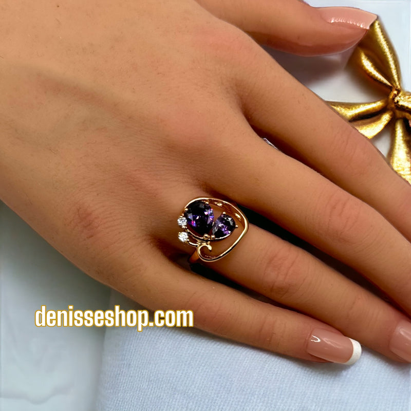 14k Purple Butterfly Ring RG66