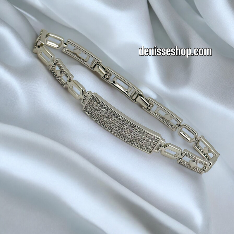 14K WOMEN FASHION SILVER BRACELET BR607