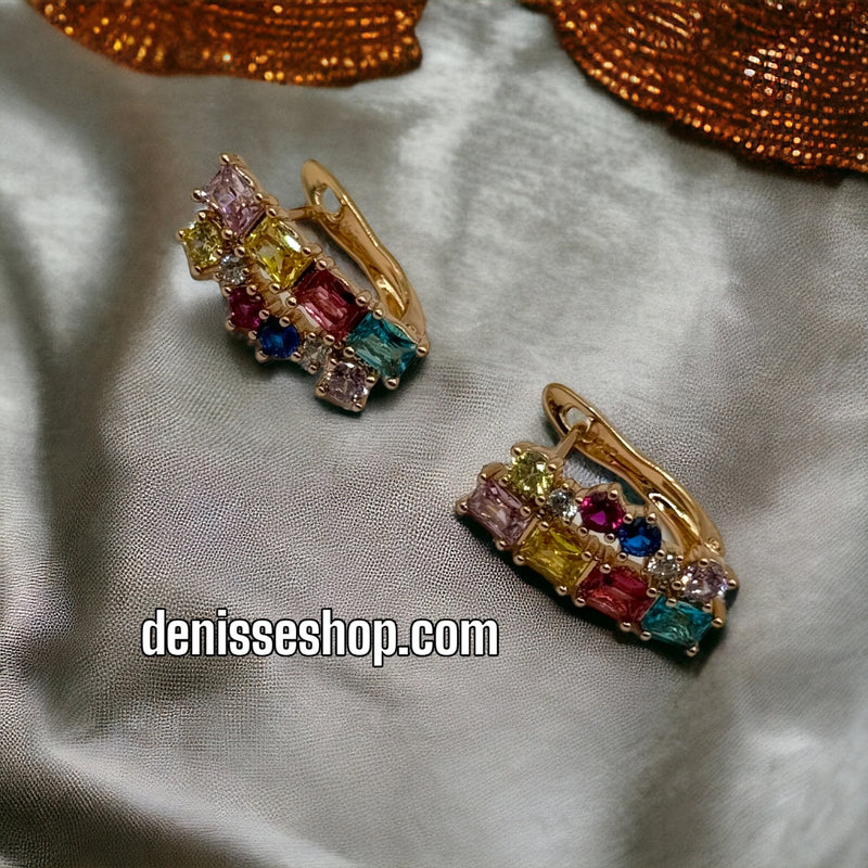 18K COLORFUL EARRING E278