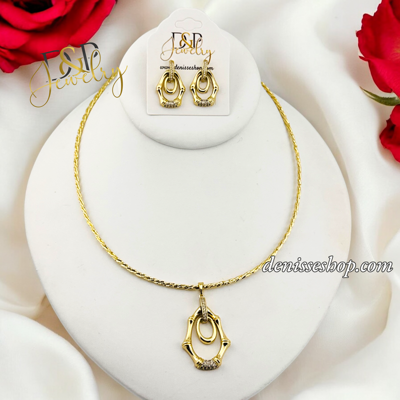 14K FASHION GOLD NECKLACE SET N240