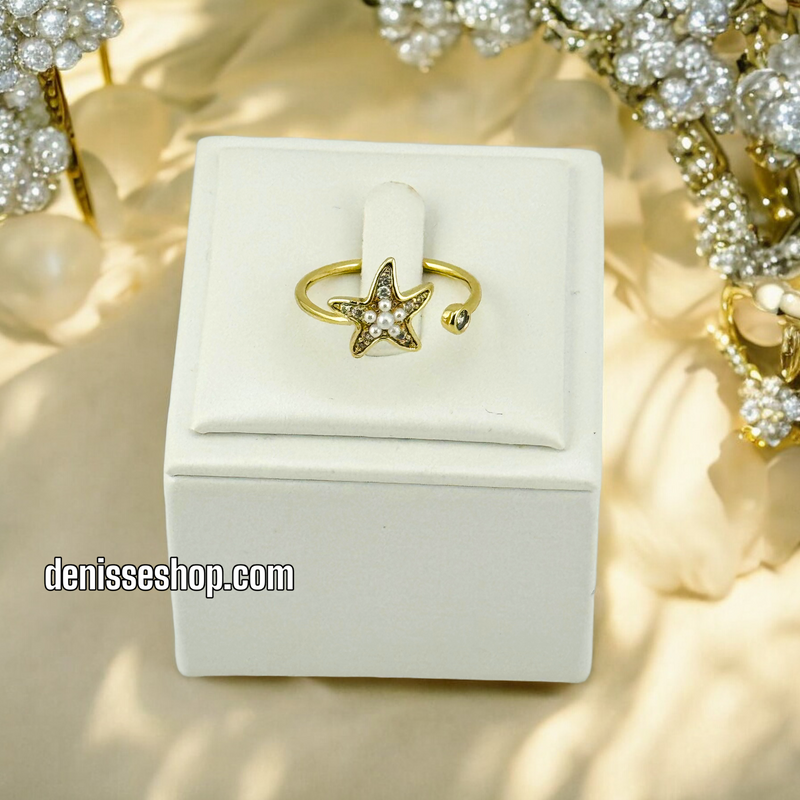 14K STAR FISH ADJUSTABLE  RING RG229