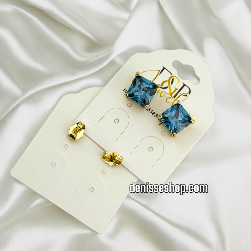 14K BLUE EARRING E580