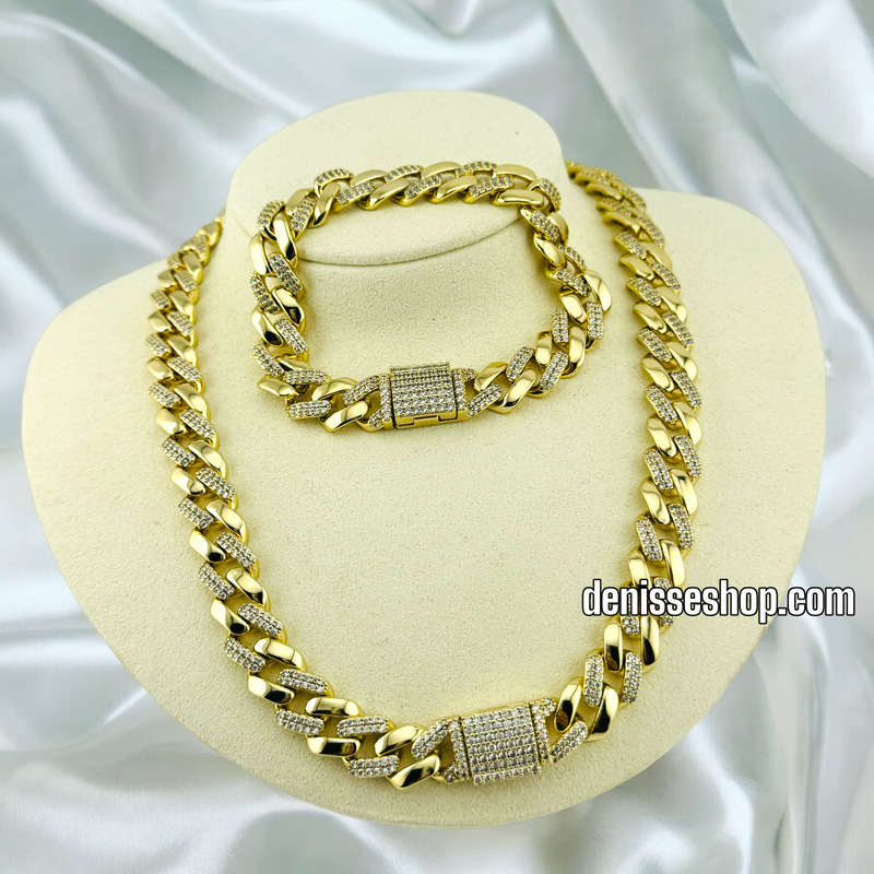 14K DIAMOND MONACO WITH BRACELET SET N33