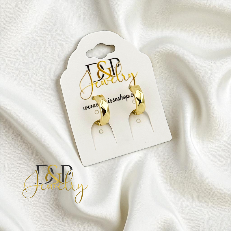 14K PLAIN HOOP EARRING HP858