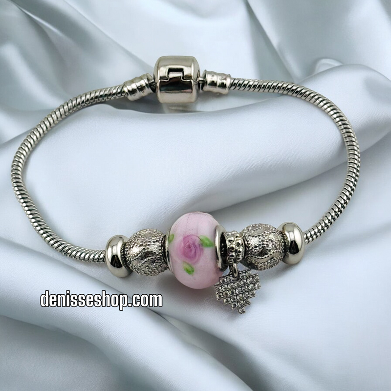 SILVER PINK PANDORA BR519