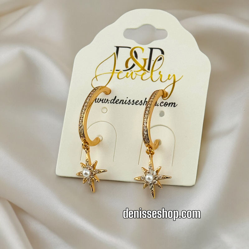 18K STAR EARRINGS E531