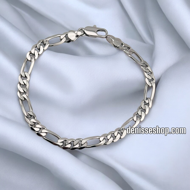 FIGARO CUBAN SILVER BRACELET 8&