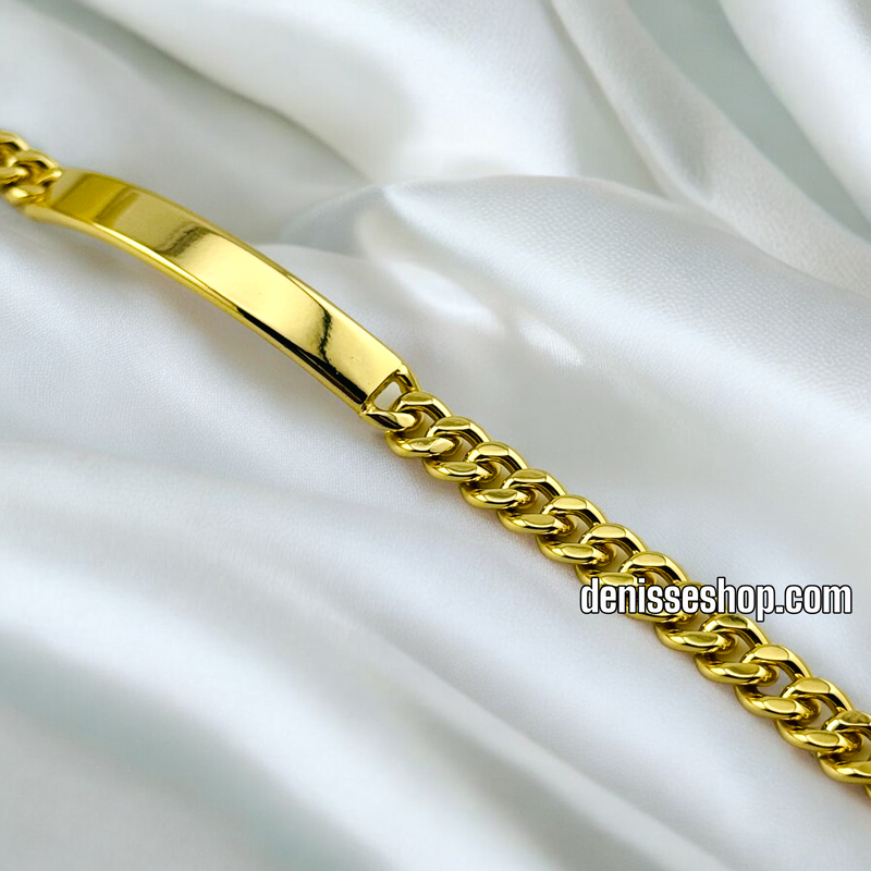 14K GOLD CUBAN BRACELET BR478