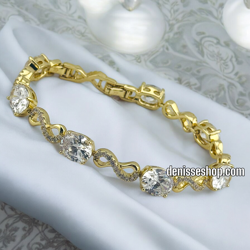 14K /WOMAN LUXURY INFINITY BRACELET BR598