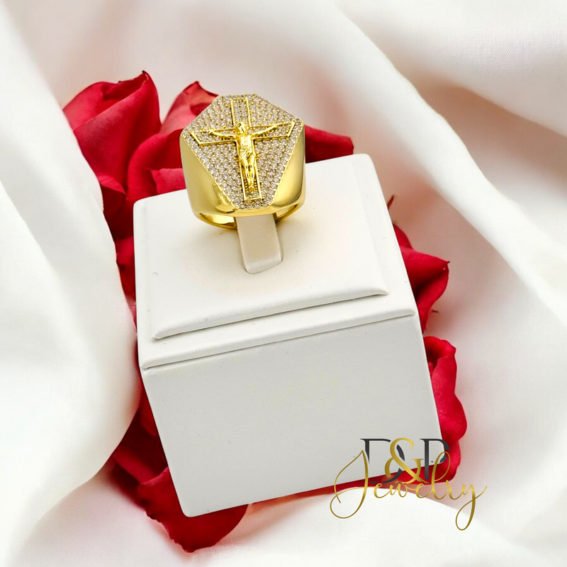14K CRUCIFIX DESIGN RING RG370