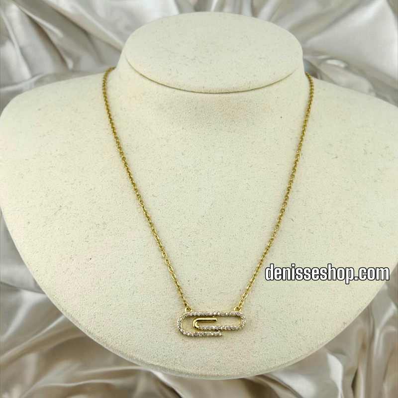 14K / WOMEN PAPER CLIP NECKLACE N113