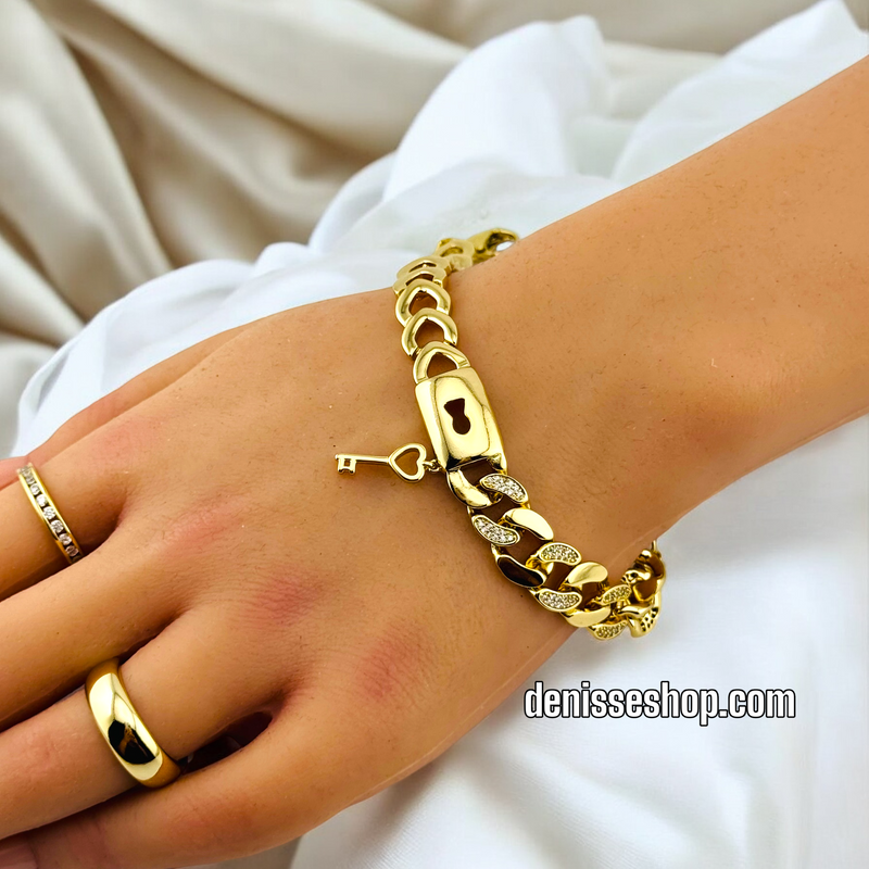 14K / LOCK AND KEY  BRACELET  BR512