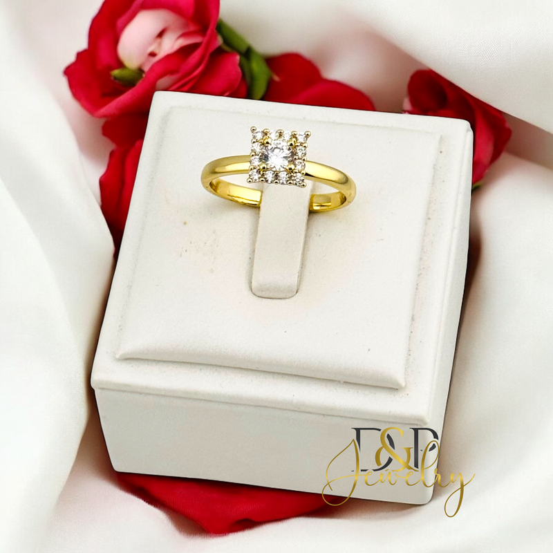 14K SQUARE DESIGN RING RG375