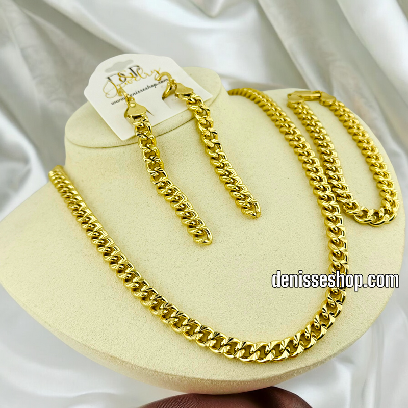 14K GOLD  NECKLACE BRACELET AND EARRING SET N32