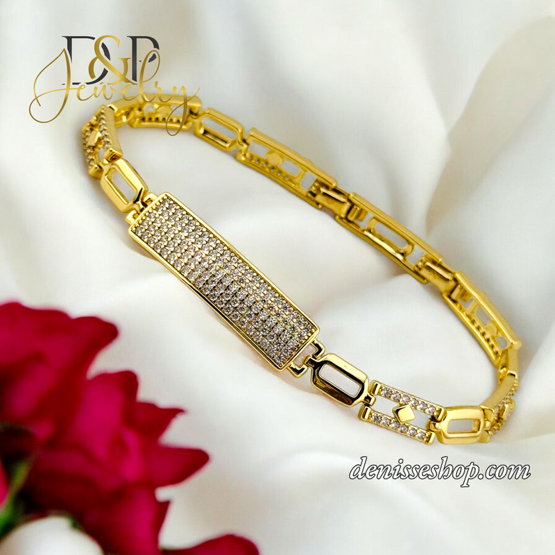 14K PLATE DESIGN BRACELET BR678