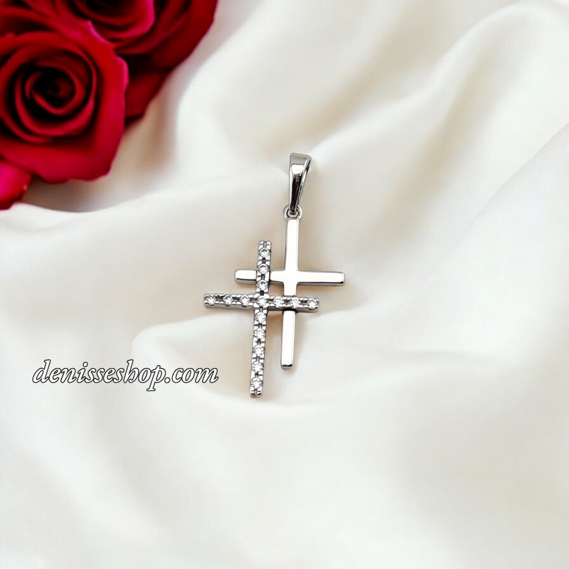 SILVER WOMEN/GIRL CROSS PENDANT P695