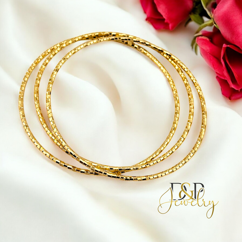 14K BANGLETHREE SET BR749