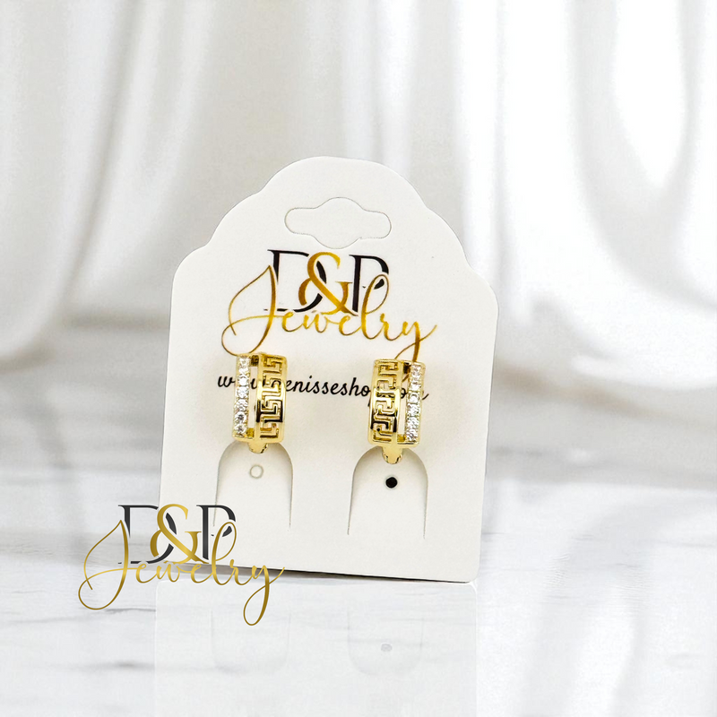 14K GOLD FASHION HOOP EARRING HP740