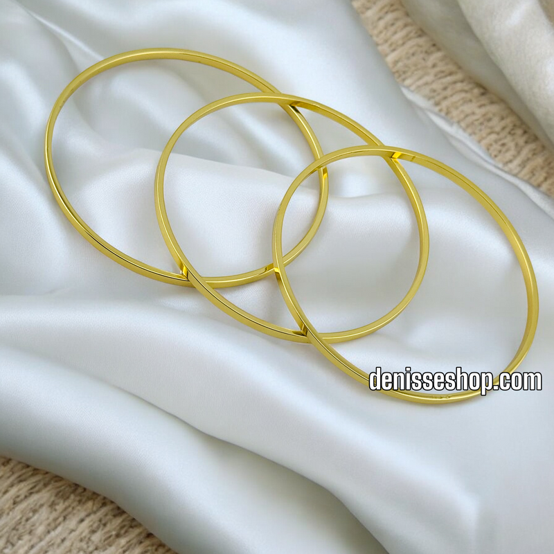 14K THREE BANGLE SET BR483