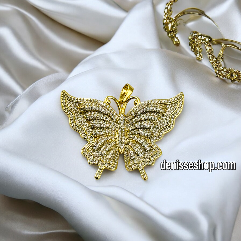 14K FASHION BUTTERFLY NECKLACE  P457