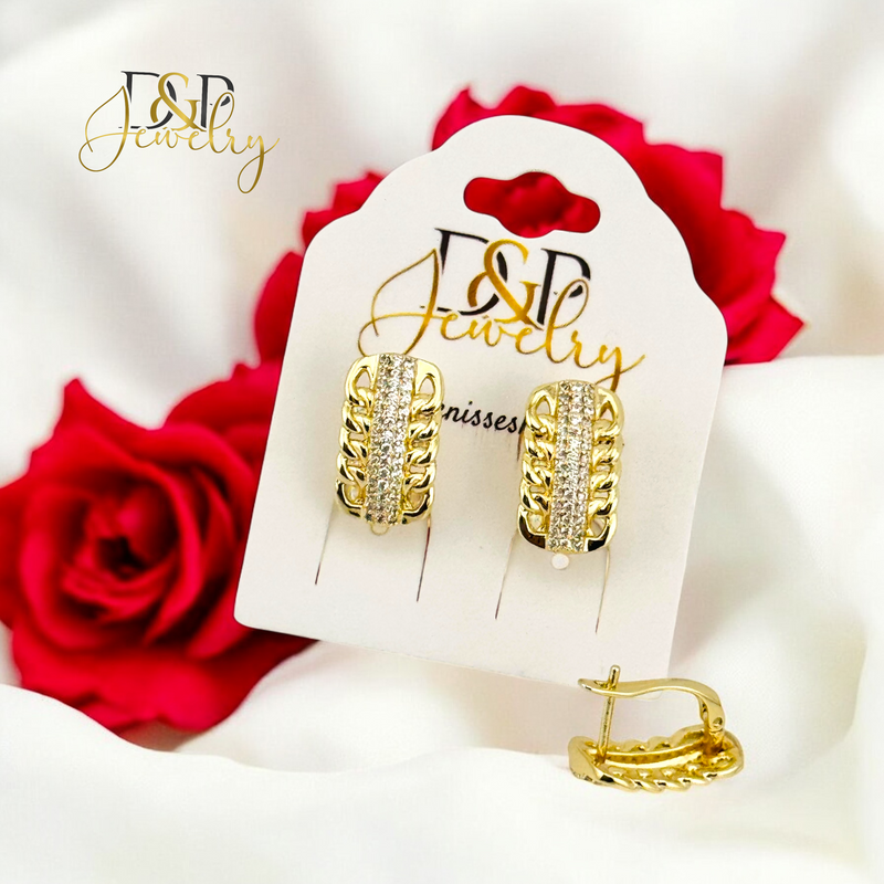 14K FANCY DESIGN EARRING E882