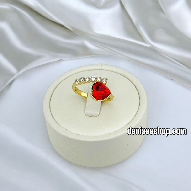 14K ADJUSTABLE RED RING RG344