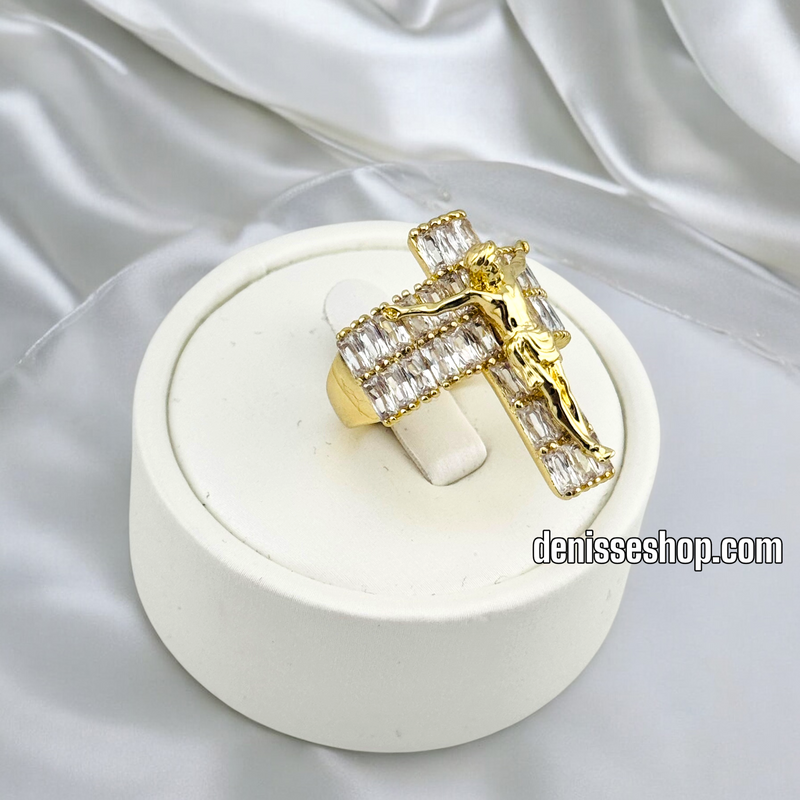 14K WOMEN LUXURY CRUCIFIX RING RG346