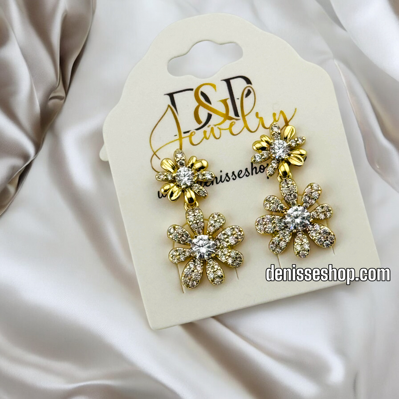 14K /WOMAN FLOWER EARRING E740