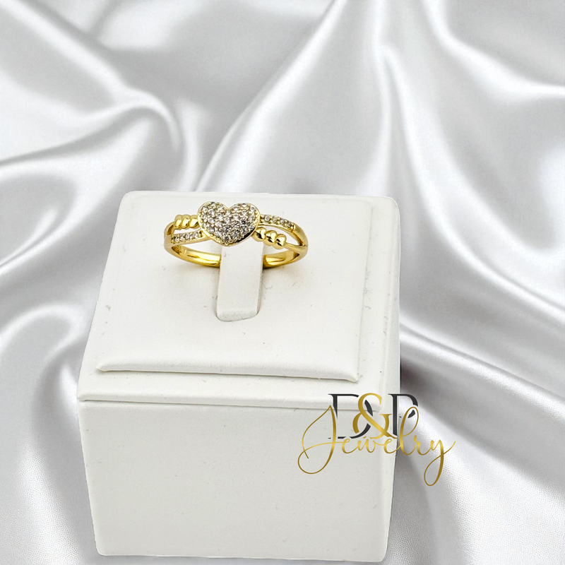 14K HEART RING RG419