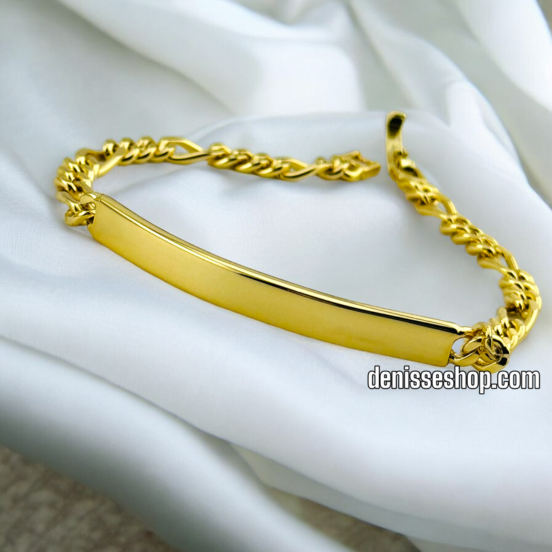 14K GOLD FIGARO BRACELET BR477