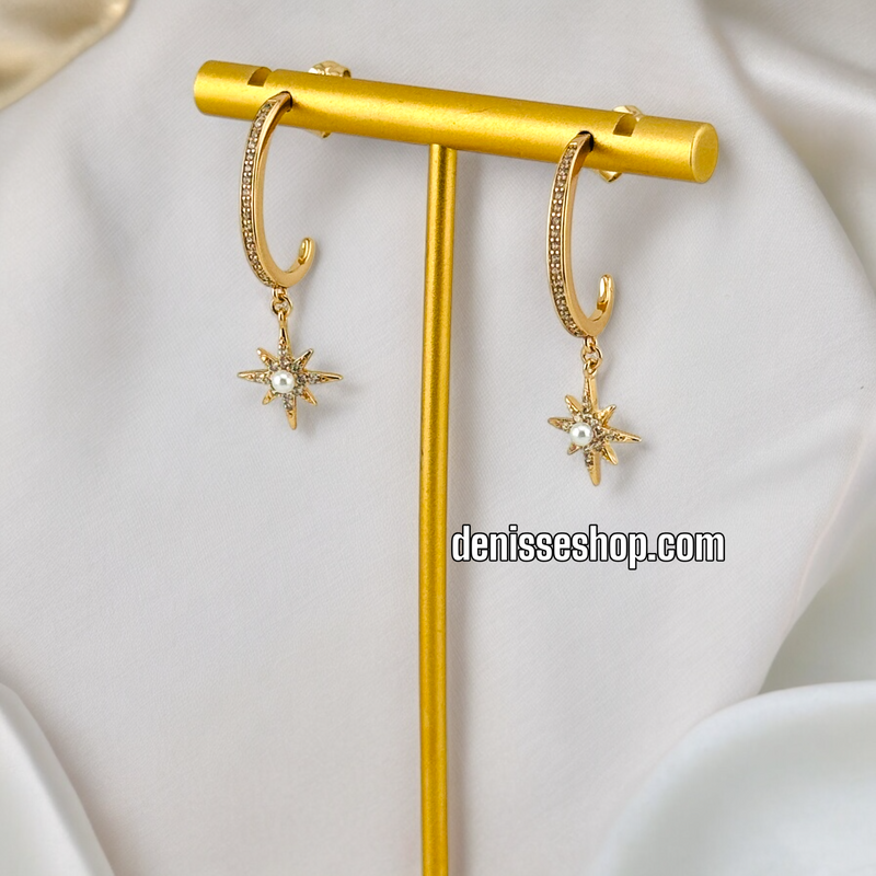 18K STAR EARRINGS E531